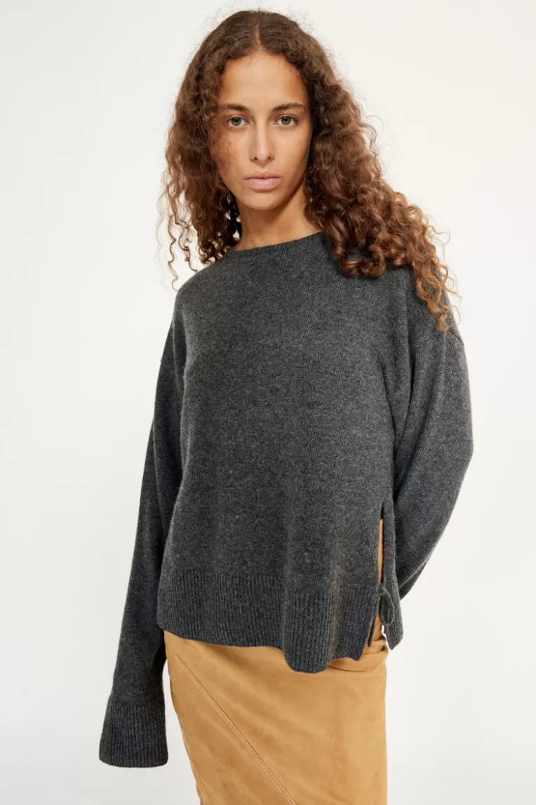 Pulls & Cardigans>Musier Paris pull fendu double Gris