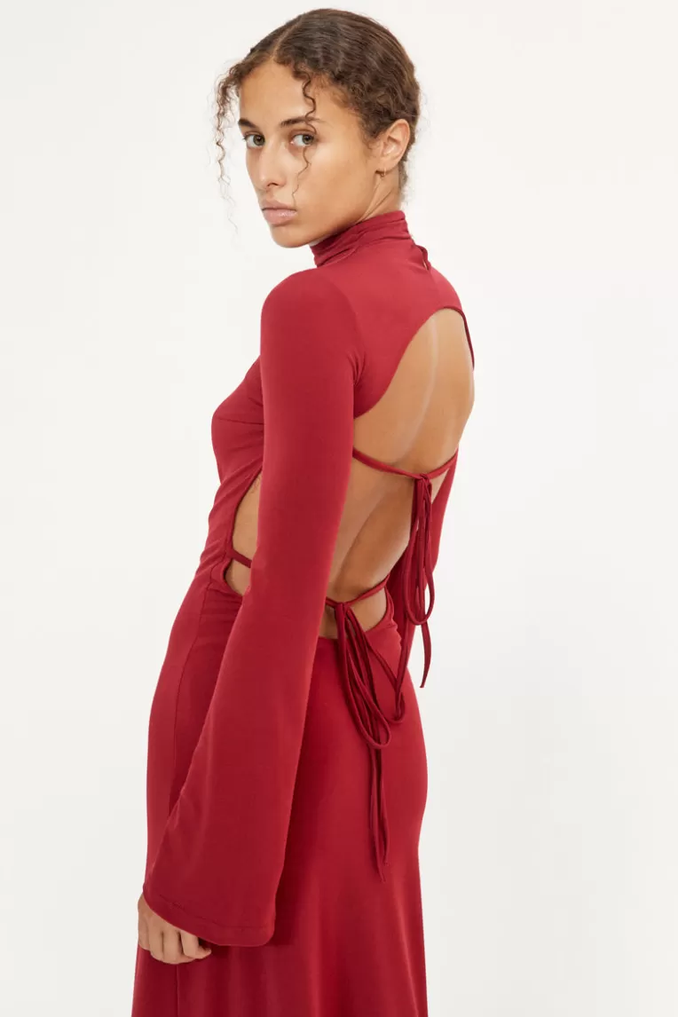 Robes De SoiréE | Robes>Musier Paris Robe dos-nu emna Rouge