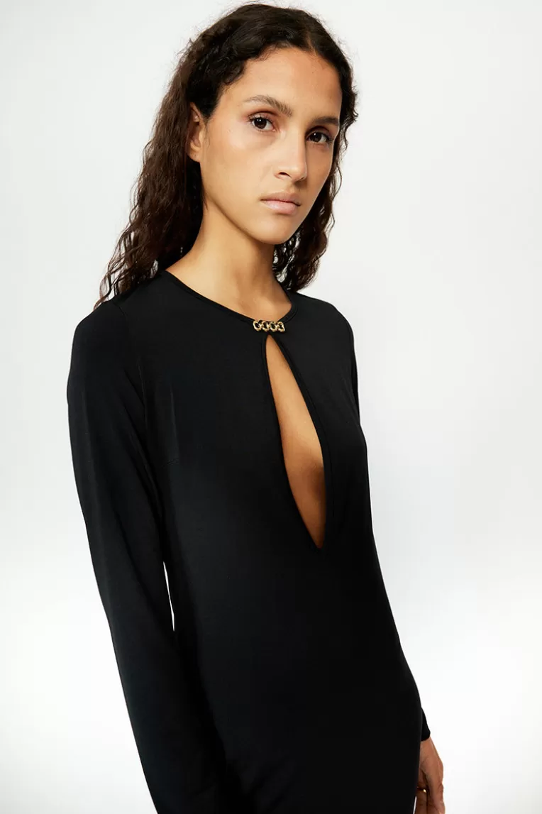 Robes | Robes De SoiréE>Musier Paris Robe longue senora Noir