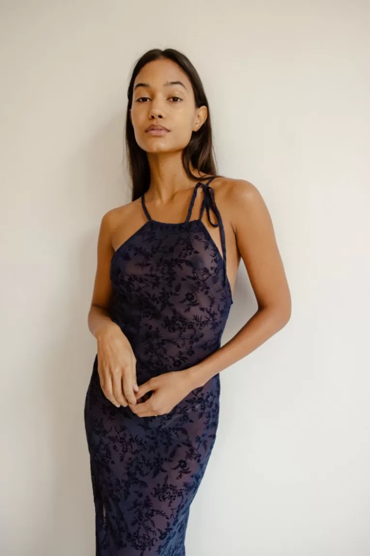 Robes De SoiréE | Robes>Musier Paris robe midi en dévoré folegandros