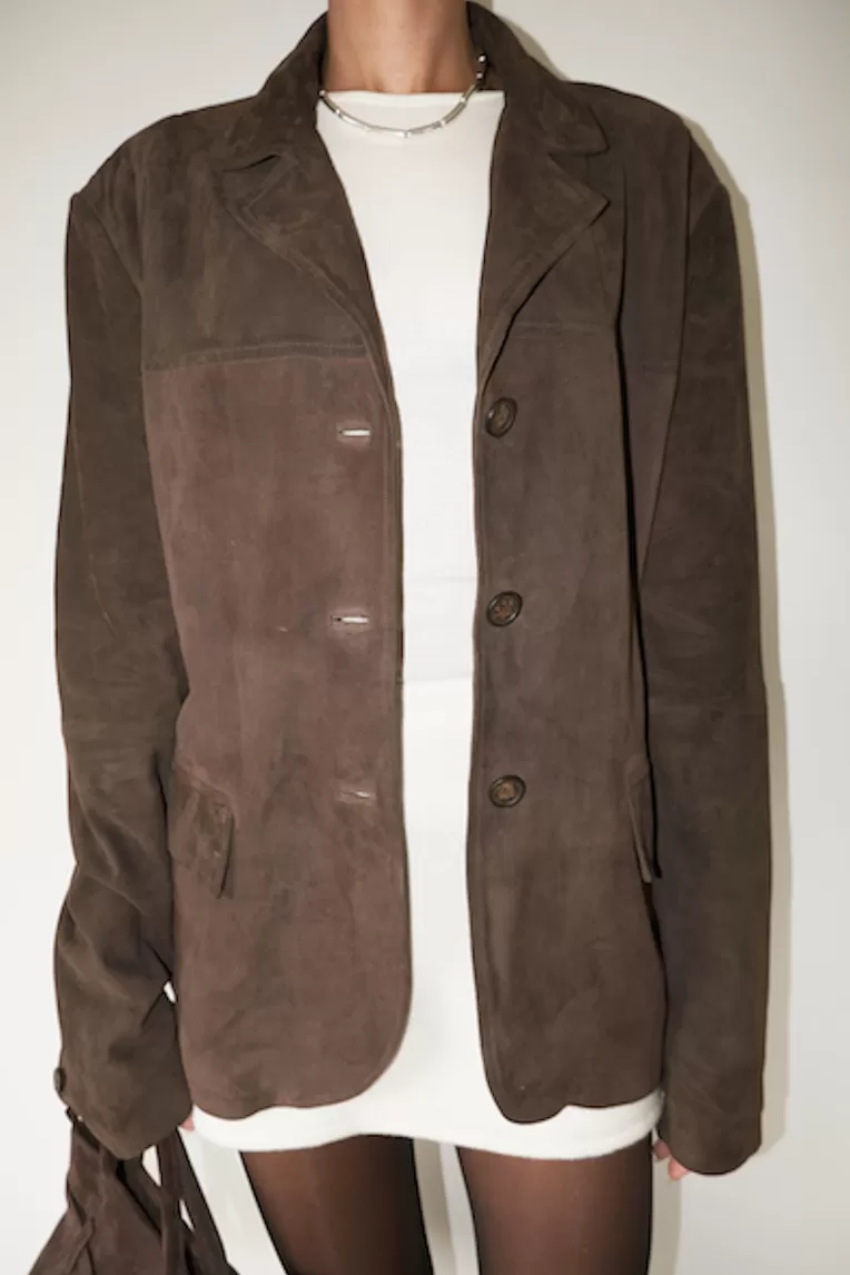 Vestes Et Manteaux>Musier Paris veste en daim aida Marron